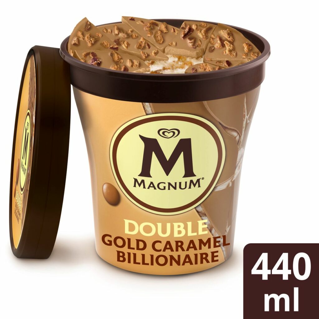 Consort Frozen Foods Ltd Magnum Pints Gold Caramel Billionaire