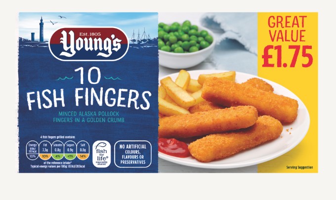 Consort Frozen Foods Ltd PM £1.75 Young's 10 Fish Fingers