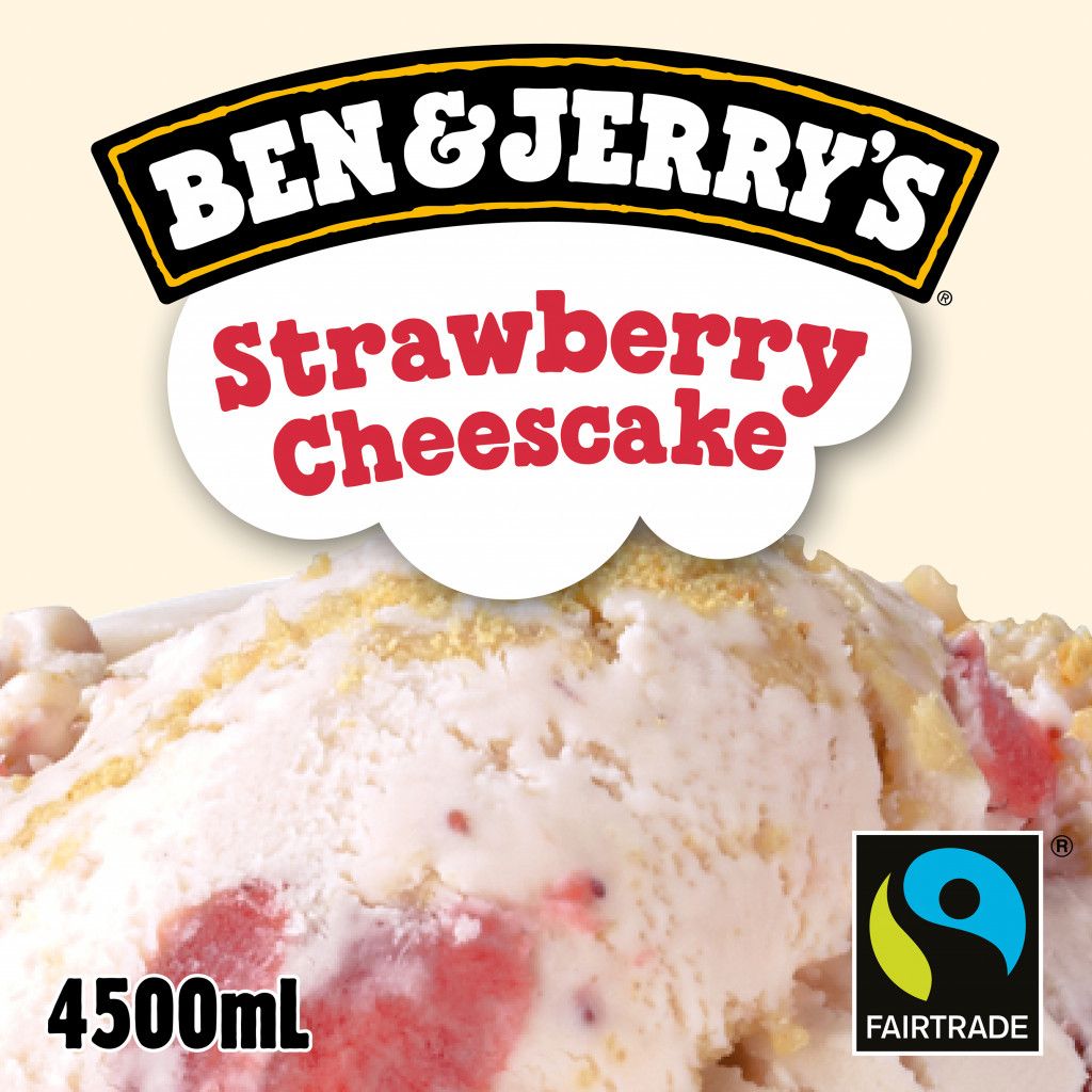 Consort Frozen Foods Ltd BEN & JERRY'S 4.5lt Strawberry Cheesecake