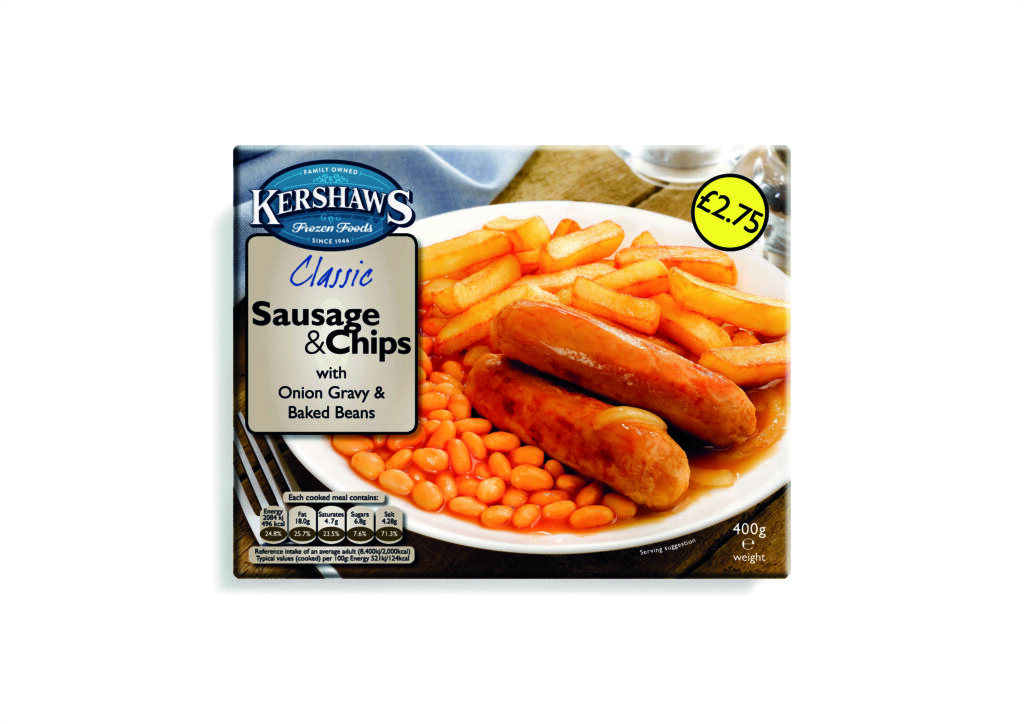 Consort Frozen Foods Ltd Kershaws Sausage & Chips