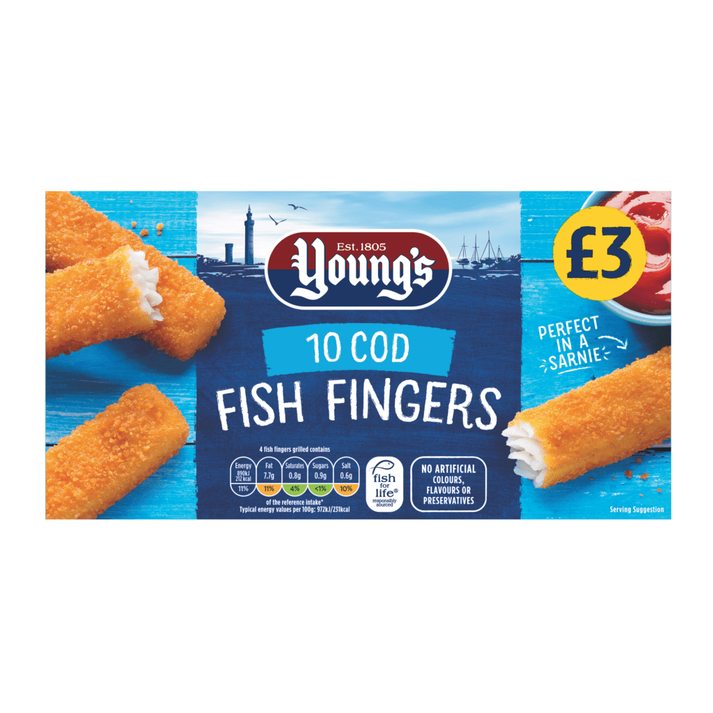 Consort Frozen Foods Ltd PM £3.00 Young's 10 Cod Fingers
