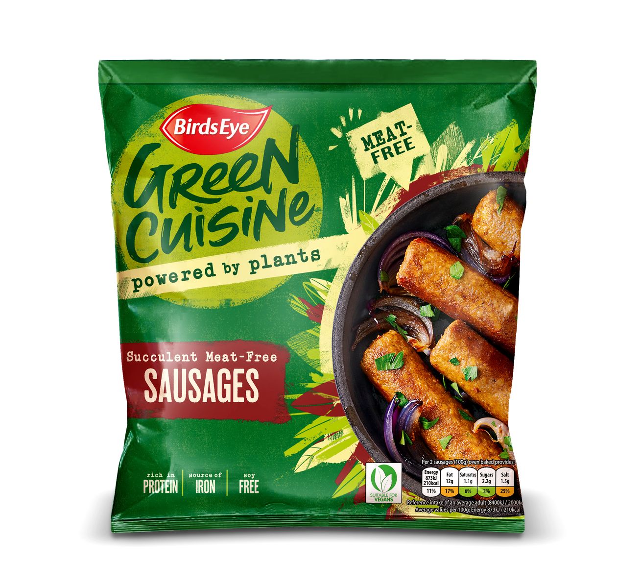 Green Cuisine Meat Free sausages Consort Frozen Foods
