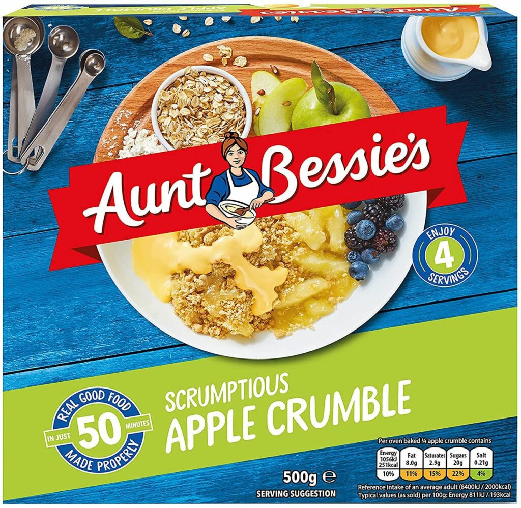Consort Frozen Foods Ltd Aunt Bessie's Apple Crumble