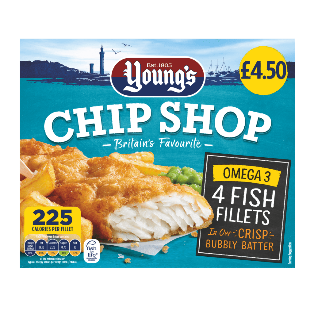 Consort Frozen Foods Ltd Young's Chip Shop 4 Fish Fillets in Batter