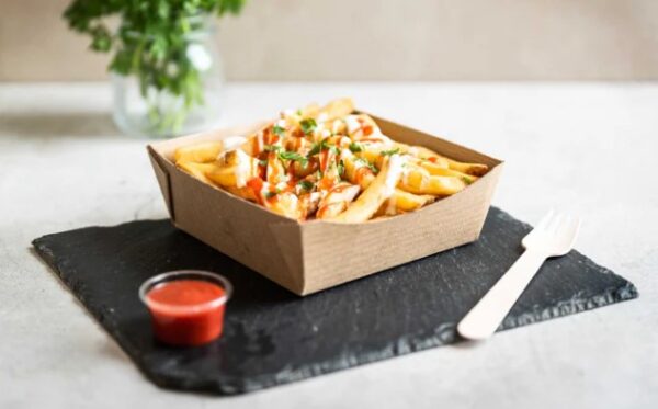 Vegware 6x6in Brown Waffle Tray - Image 3