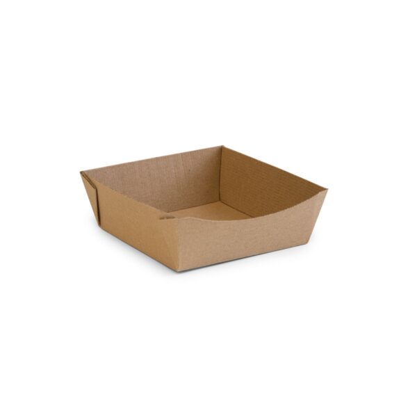 Consort Frozen Foods Ltd Vegware 6x6in Brown Waffle Tray