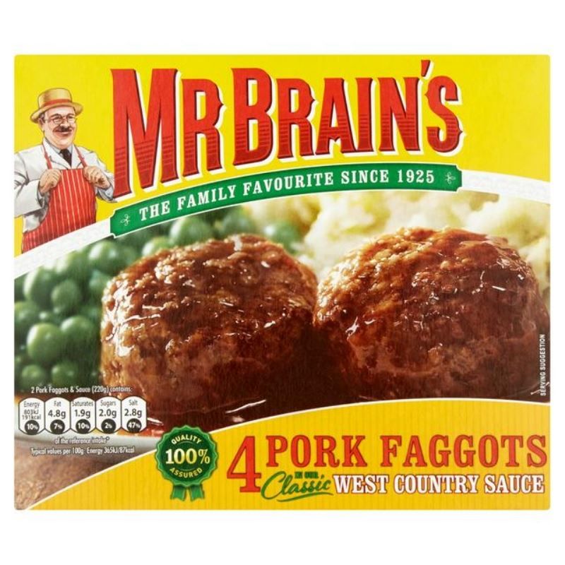 Consort Frozen Foods Ltd PM £1.49 Mr Brain's Faggots 4 pack