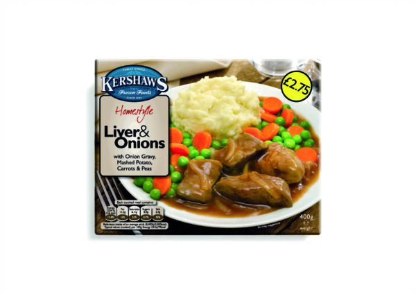 Consort Frozen Foods Ltd PM £2.75 Kershaws Liver & Onions CASE