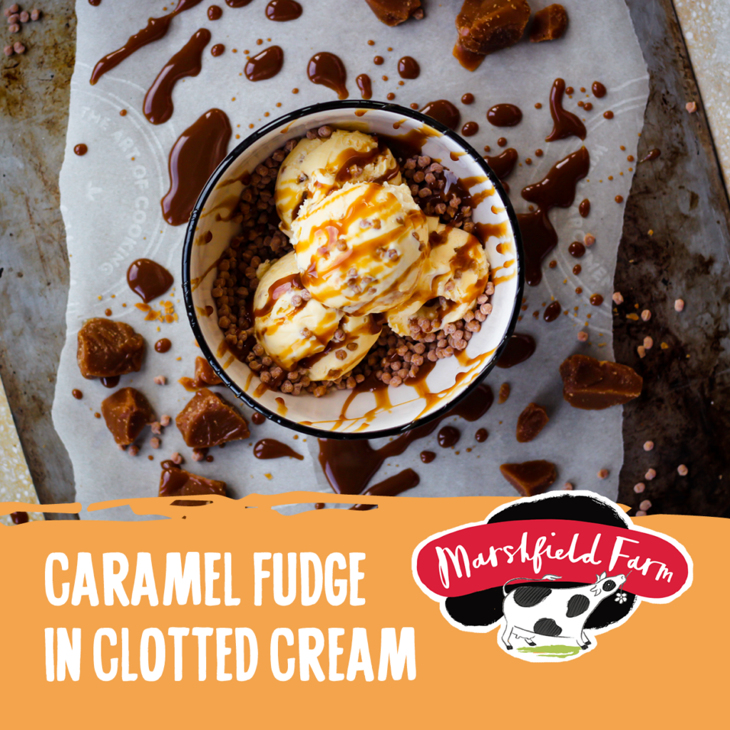 Consort Frozen Foods Ltd Marshfield Caramel Fudge in Clotted Cream