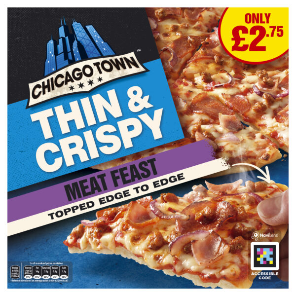 32060 PM £2.75 Chicago Town Thin & Crispy Meat Feast Pizza