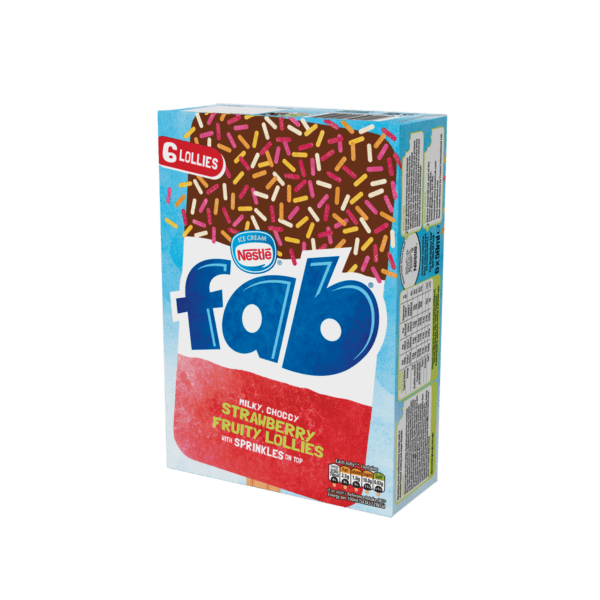 Consort Frozen Foods Ltd Fab Strawberry Ice Lolly Multipack Fab Stick Strawberry Multipack