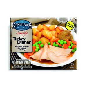Consort Frozen Foods Ltd Kershaws Roast Turkey Dinner CASE