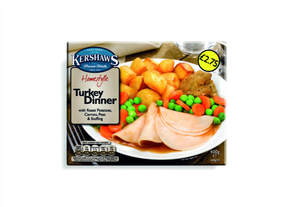 Consort Frozen Foods Ltd Kershaws Roast Turkey Dinner CASE