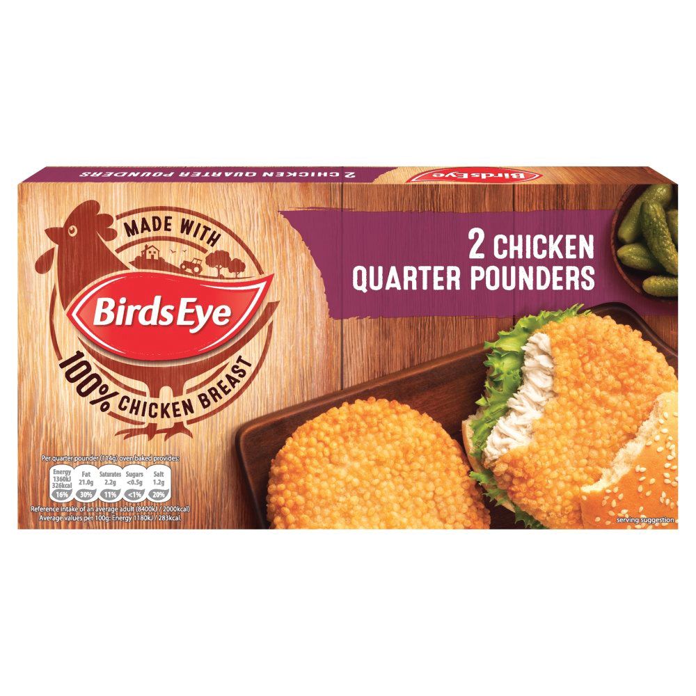 Consort Frozen Foods Ltd Birds Eye 2 Chicken Quarter Pounder Burgers