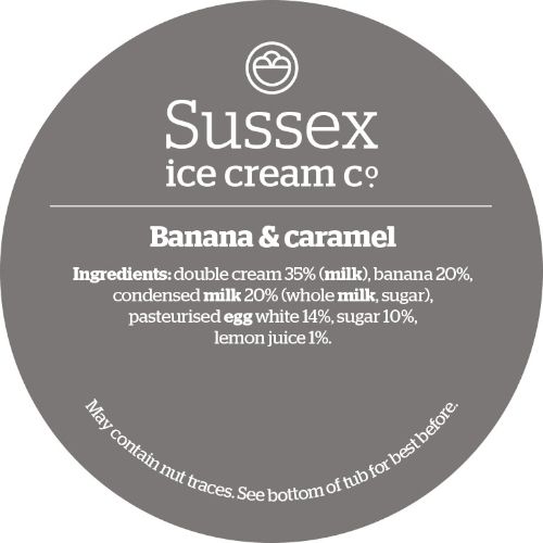 Consort Frozen Foods Ltd 4.5ltr Sussex Banana & Caramel