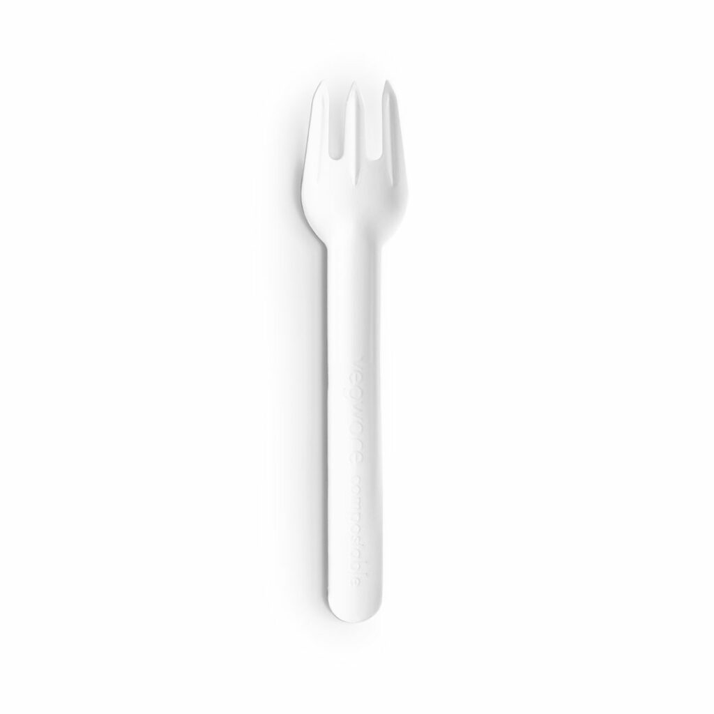 Consort Frozen Foods Ltd Vegware 6.2in Paper White Fork