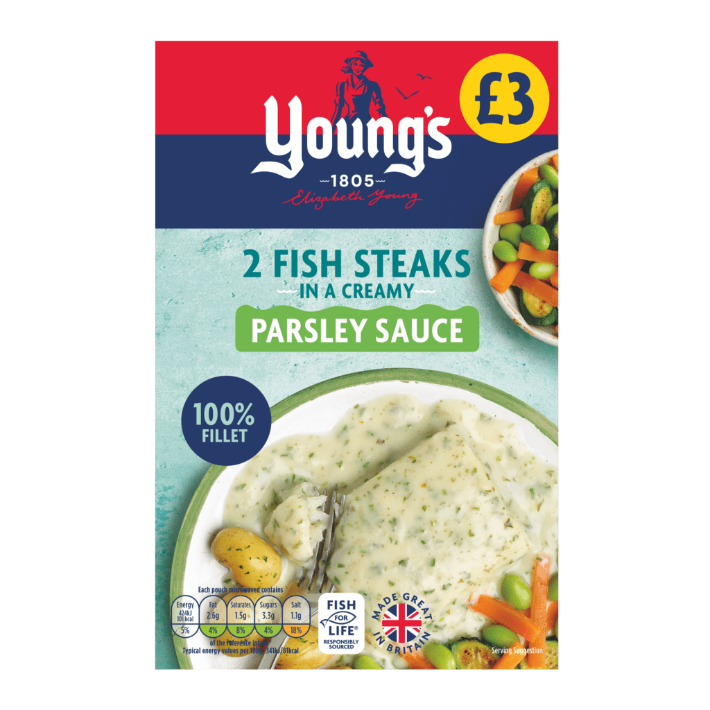 Consort Frozen Foods Ltd Young's Fish in Parsley Sauce PM £3.00