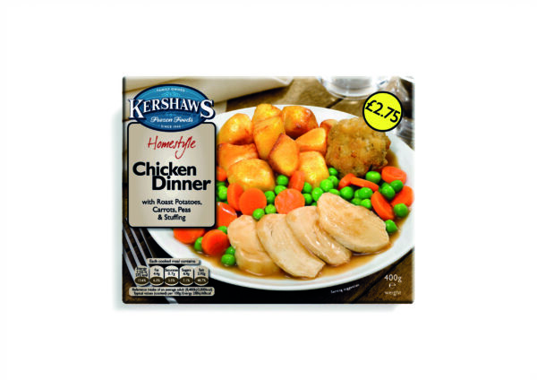 Consort Frozen Foods Ltd Kershaws Roast Chicken Dinner CASE