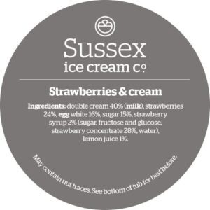 Consort Frozen Foods Ltd 4.5lt Sussex Ice Cream Strawberries & Cream