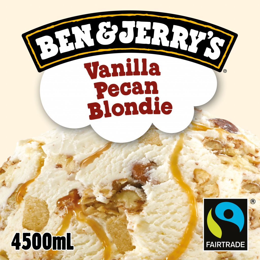 Consort Frozen Foods Ltd BEN & JERRY'S 4.5lt Scooping Vanilla Pecan Blondie