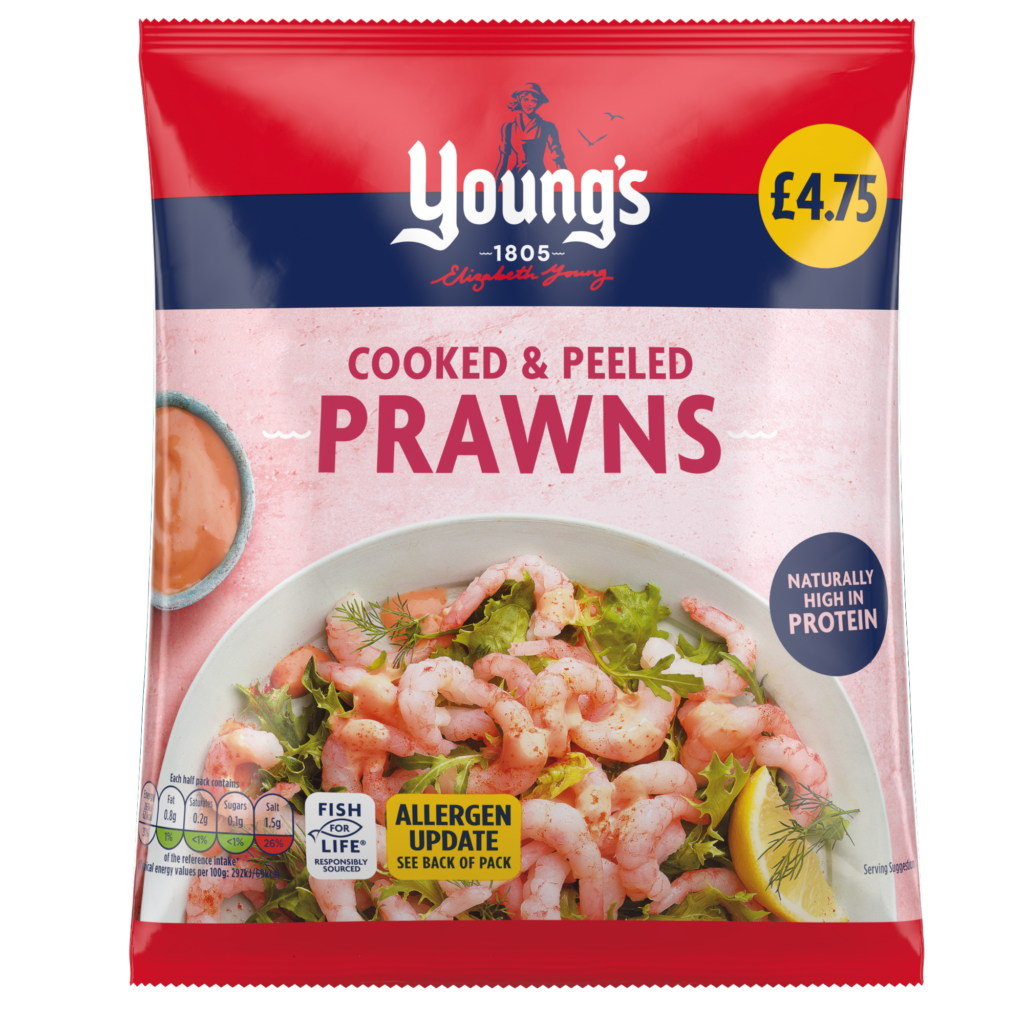 56929 PM 4.75 Young's Peeled Prawns CASE
