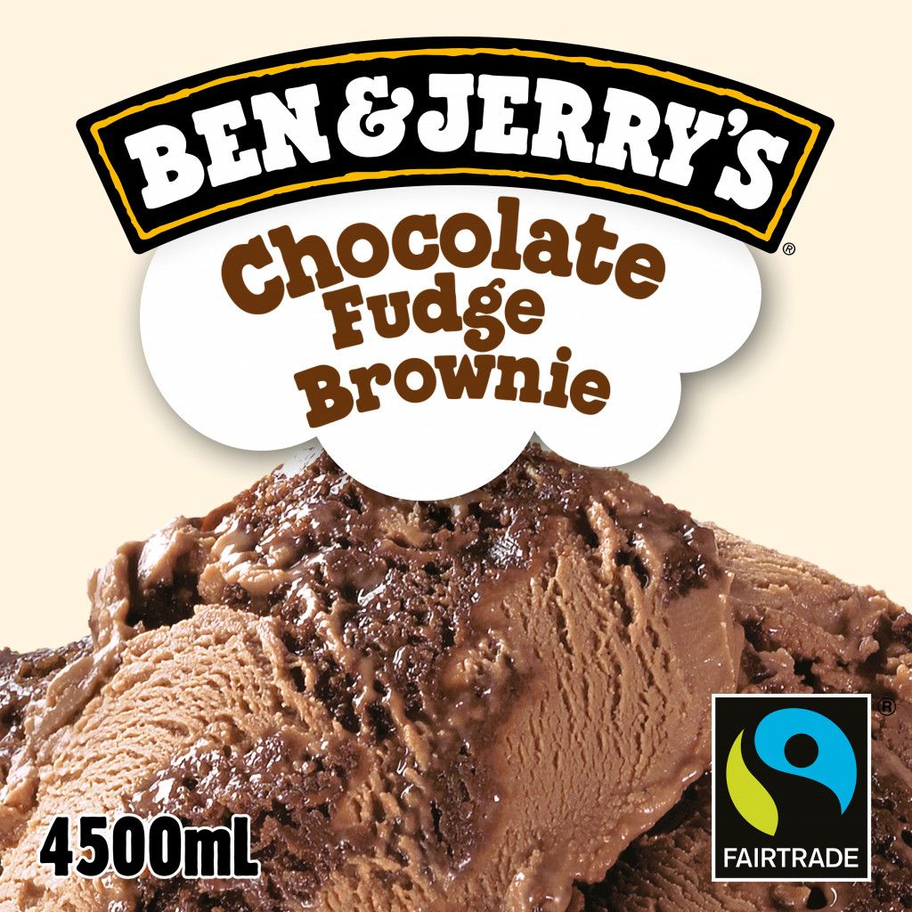 Consort Frozen Foods Ltd BEN & JERRY'S Scooping 4.5lt Chocolate Fudge Brownie