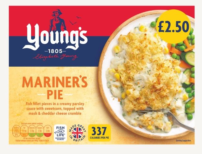 Consort Frozen Foods Ltd PM £2.50 Young's Mariner Pie