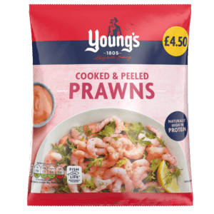 Consort Frozen Foods Ltd Young's Peeled Prawns CASE PM £4.50