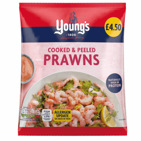 60228 PM £4.50 Young’s Peeled Prawns CASE