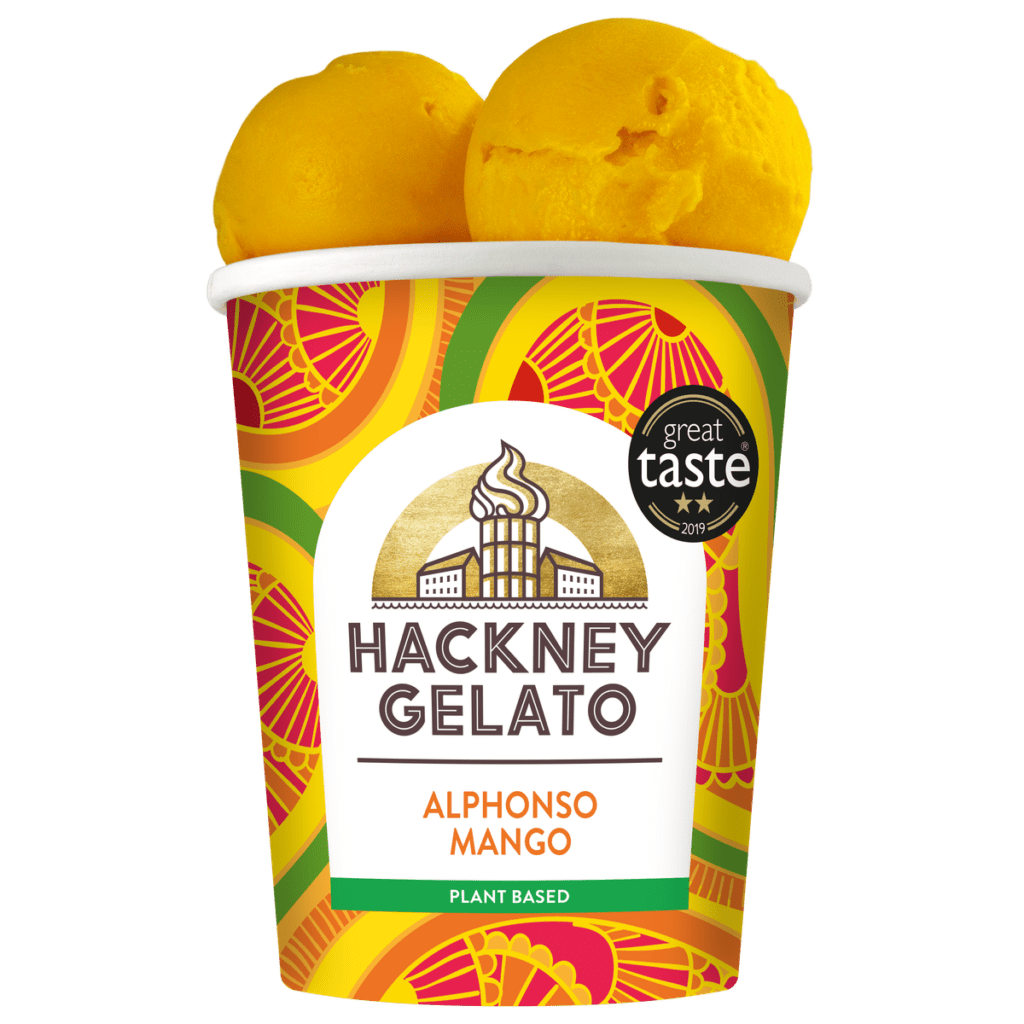 Consort Frozen Foods Ltd Hackney Gelato Alphonso Mango Sorbet Tub