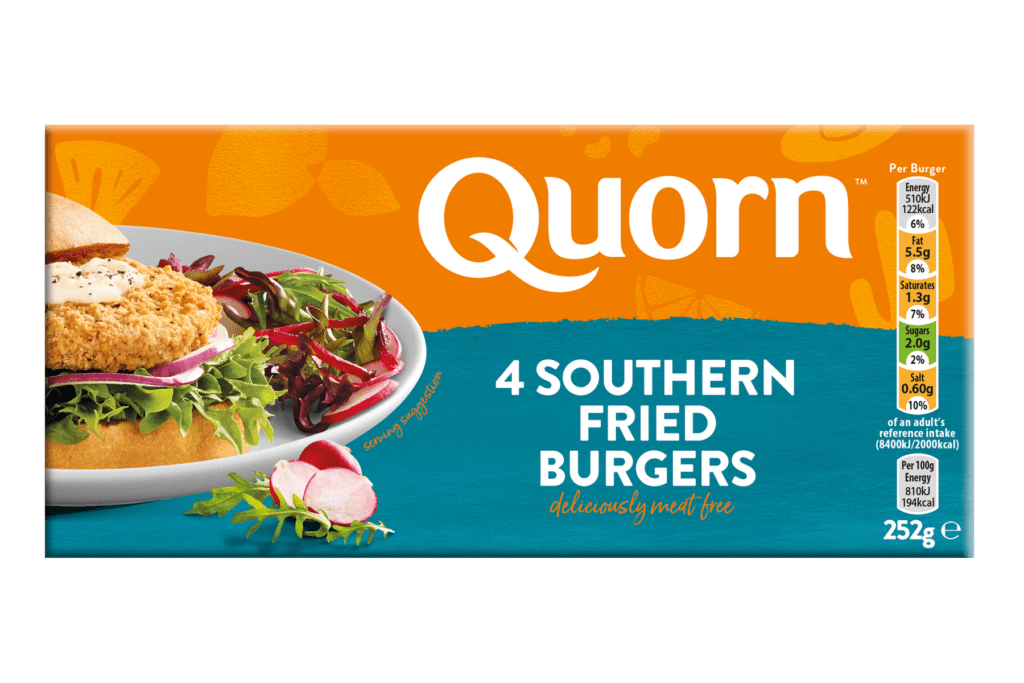 Consort Frozen Foods Ltd Quorn 4 Southern Fried Burgers