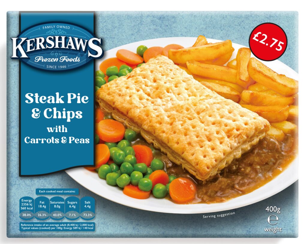 68145  PM 2.75 Kershaws Steak Pie and Chips CASE