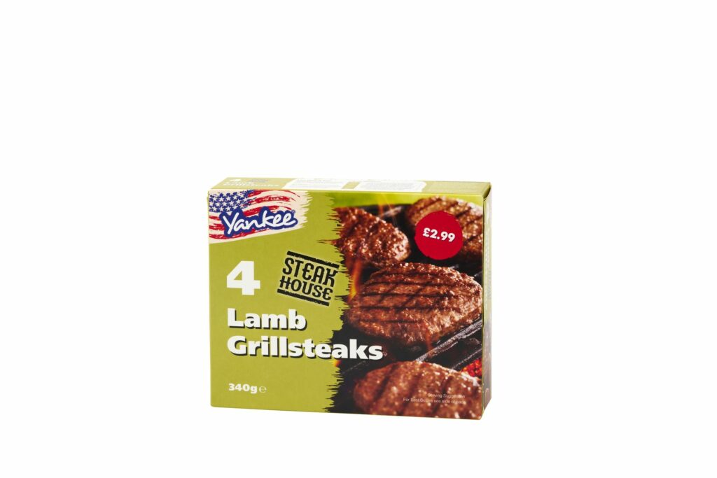 Consort Frozen Foods Ltd PM £2.99 Yankee 4 Lamb Grills