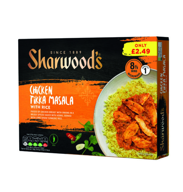 Consort Frozen Foods Ltd PM 2.49 Sharwood's Chicken Korma