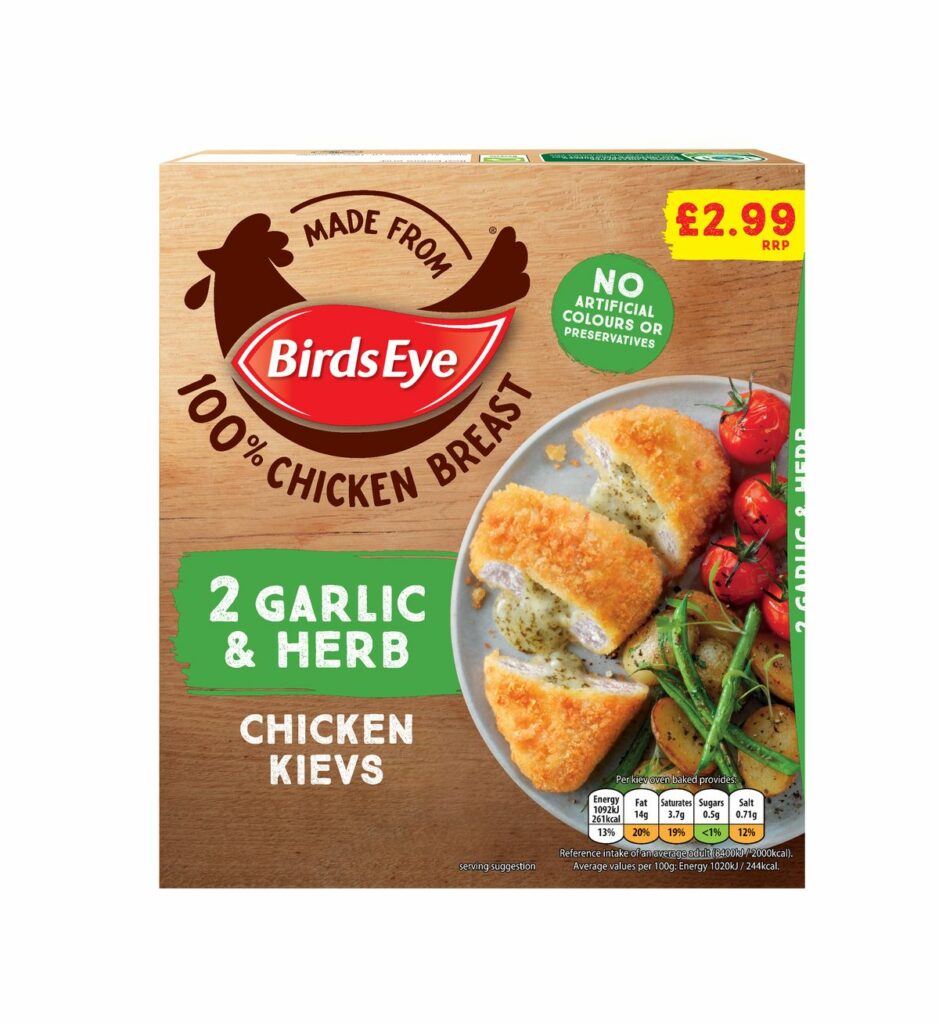 Consort Frozen Foods Ltd PM £2.99 Birds Eye Garlic & Herb Chicken Kiev