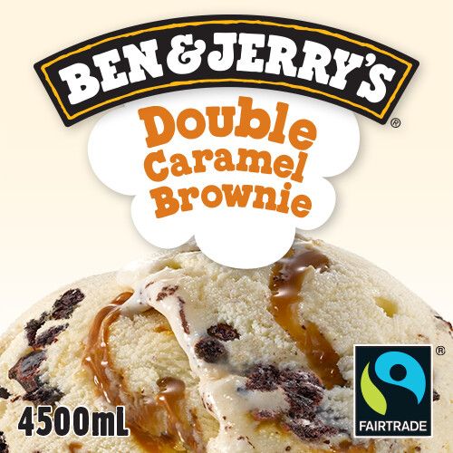 Consort Frozen Foods Ltd BEN & JERRY'S 4.5lt Scooping Double Caramel Brownie