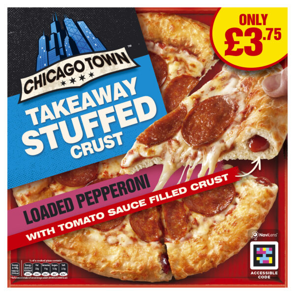 94889 PM £3.75 Chicago Town Stuffed Crust Takeaway Double Pepperoni Pizza