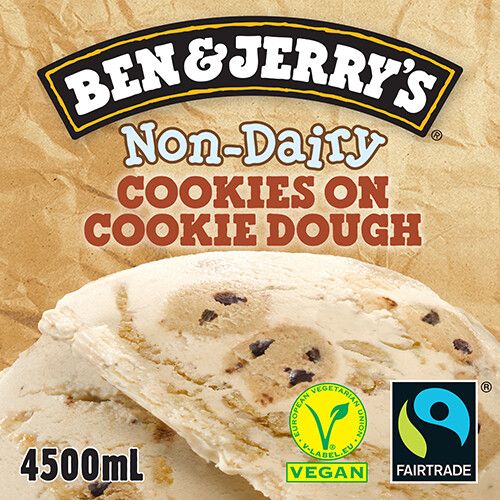 Consort Frozen Foods Ltd BEN & JERRY'S 4.5lt Scooping NON DAIRY Cookie on Cookie Dough