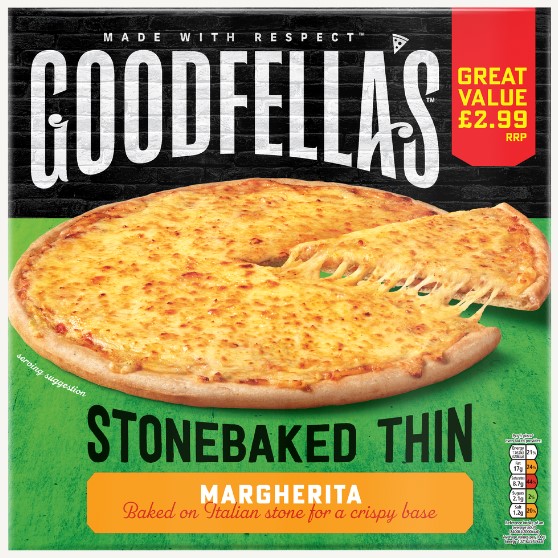 Consort Frozen Foods Ltd Goodfellas Stonebaked Thin Margherita Pizza