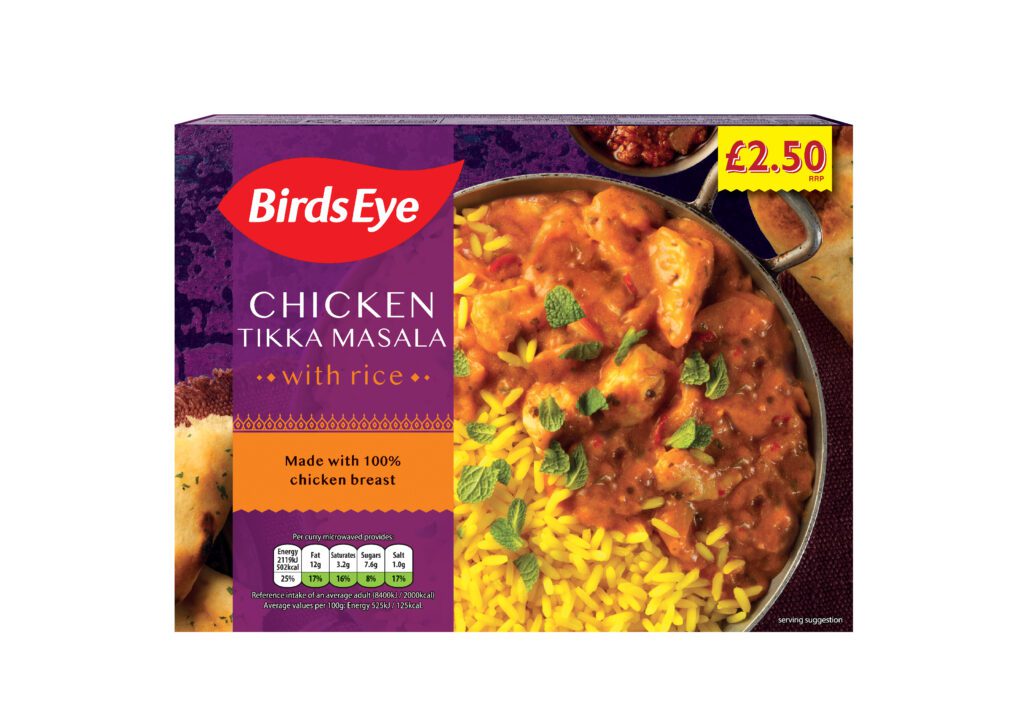 Consort Frozen Foods Ltd Birds Eye Chicken Tikka Masala with Rice PM £2.50
