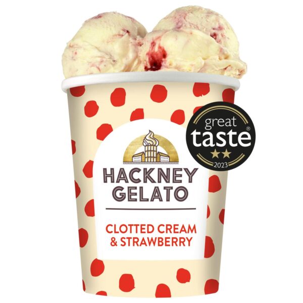Hackney Gelato Clotted Cream & Strawberry Gelato Tub