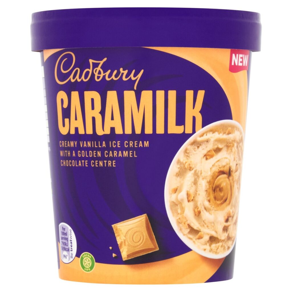 Consort Frozen Foods Ltd Cadburys Caramilk TUB