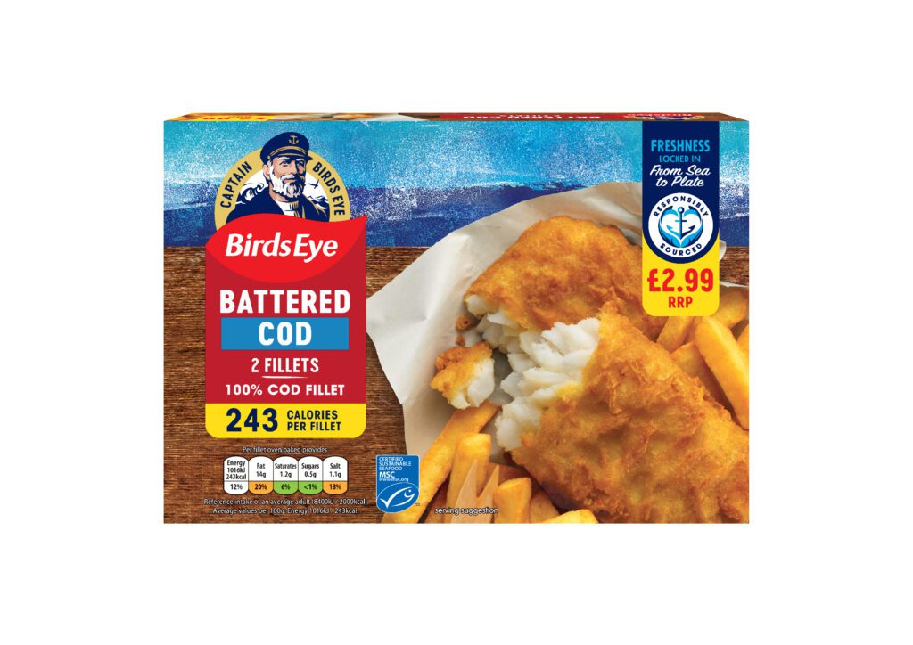 Consort Frozen Foods Ltd PM £2.99 Birds Eye 2 Cod In Crispy Batter