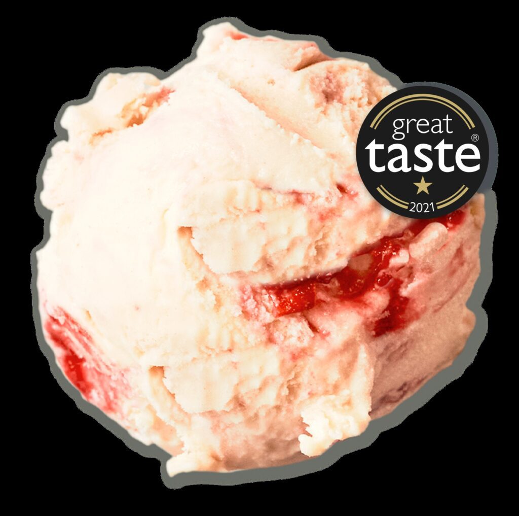Consort Frozen Foods Ltd 4.5lt Hackney Gelato Clotted Cream & Strawberry