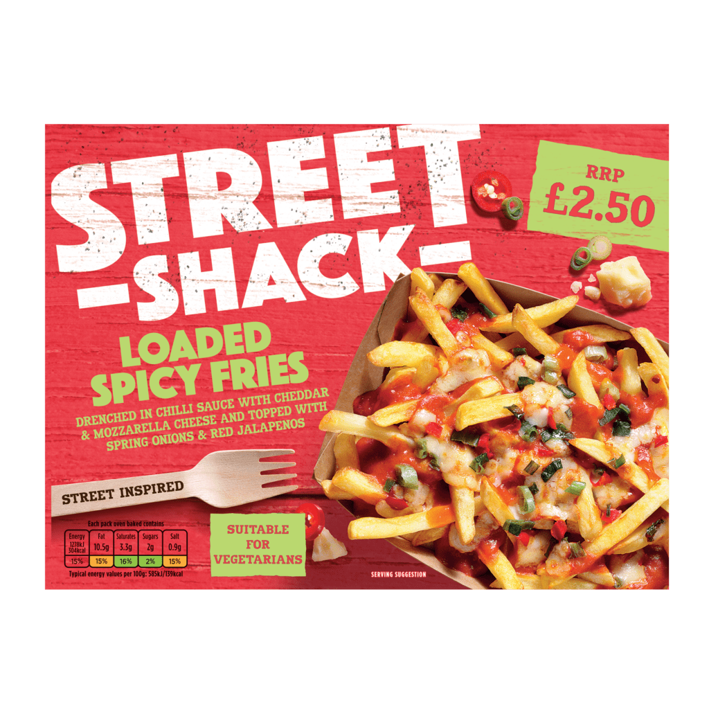 Consort Frozen Foods Ltd PM £2.50 Street Shack Loaded Spicy Fries