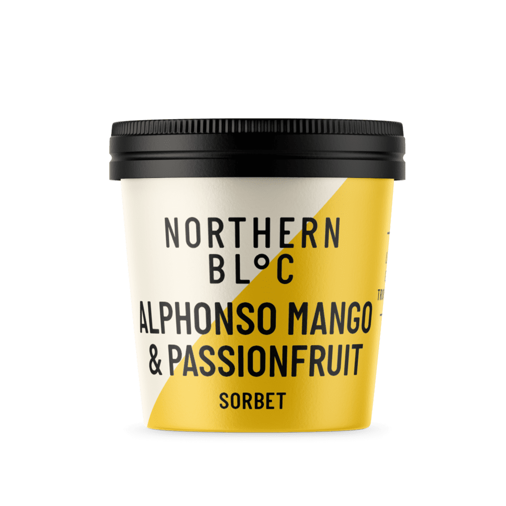 Consort Frozen Foods Ltd NORTHERN BLoC Alphonso Mango & Passionfruit Sorbet