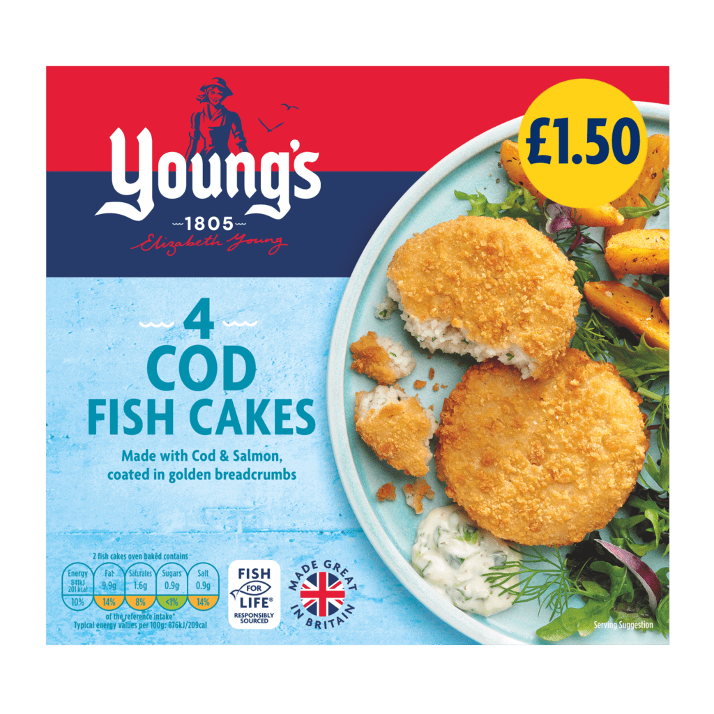 Consort Frozen Foods Ltd Youngs 4 Cod Fish Cakes