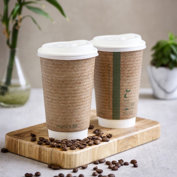 Vegware 16oz Double Walled Brown Cup 89s Case - Image 2