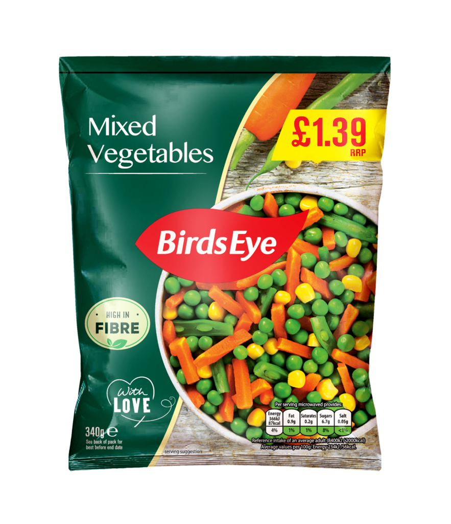 Consort Frozen Foods Ltd PM £1.39 Birds Eye Mixed Vegetable