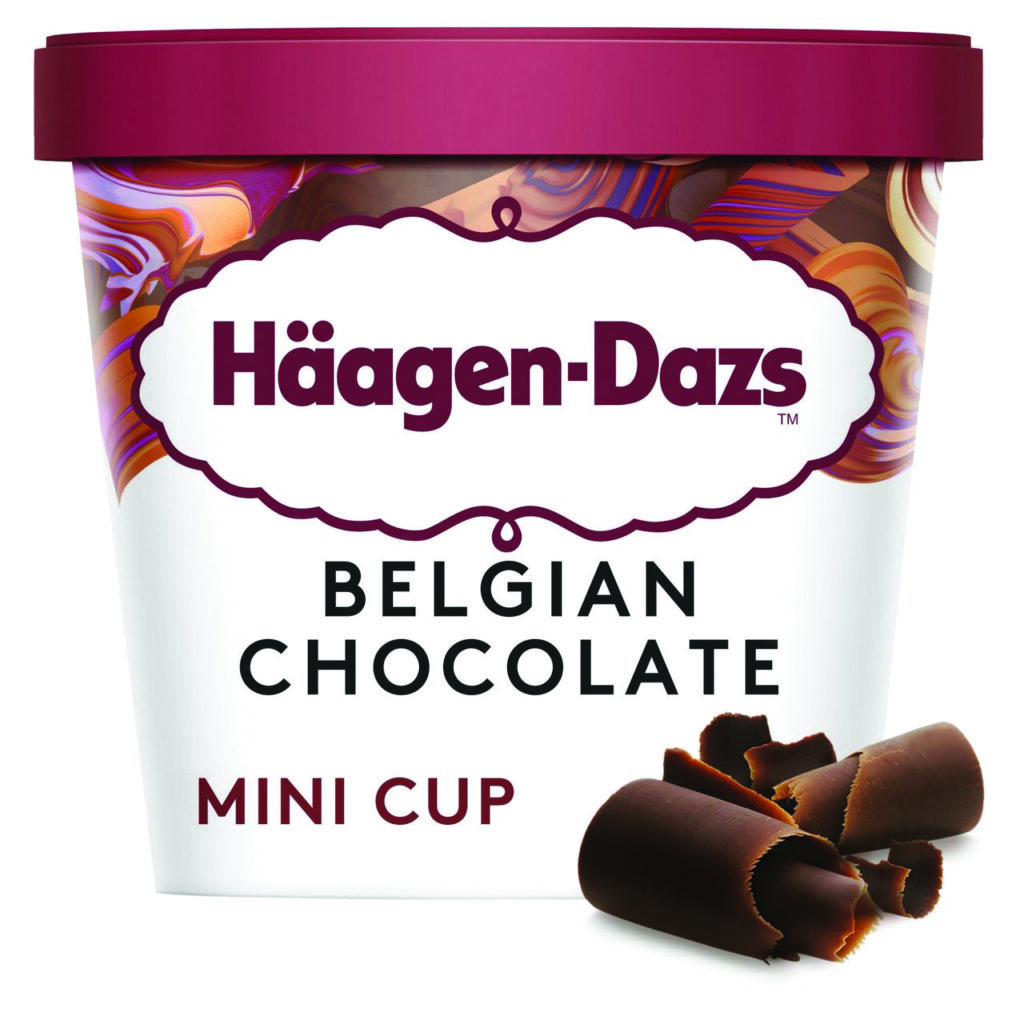 Häagen-Dazs Belgian Chocolate Minicups 24x95ml - Consort Frozen Foods